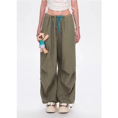 13DE MARZO Wide Cargo Trousers Green