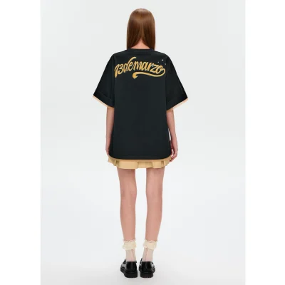 13DE MARZO Surfing Bear T-Shirt Black - Image 4