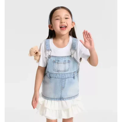 13DE MARZO BabyBear Printing Overall T-shirt Blue - Image 3