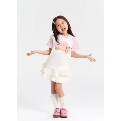13DE MARZO BabyBear Donut T-shirt Pink - Image 4
