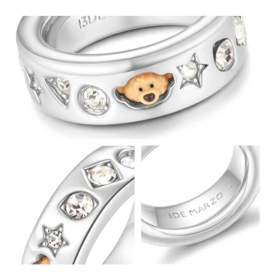 13DE MARZO Color Gems Bear Ring Silver - Image 8
