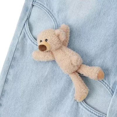 13DE MARZO Hollow-out Bear Jeans Blue - Image 7
