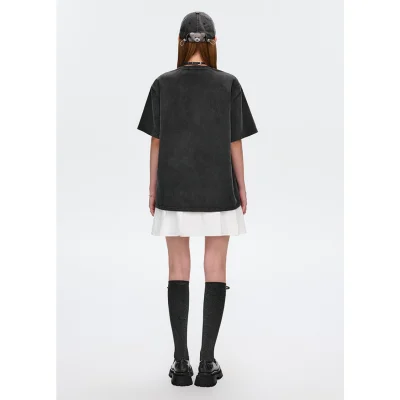 13DE MARZO Bear Newspaper T-Shirt Black - Image 4