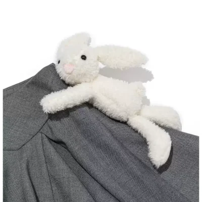 13DE MARZO Asymmetrical Pleated Cake Skort Grey - Image 7