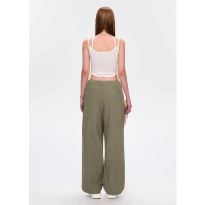 13DE MARZO Wide Cargo Trousers Green - Image 5