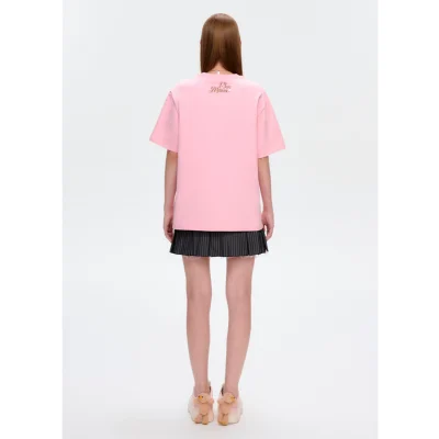 13DE MARZO Island Style Surfing Bear T-Shirt Pink - Image 4