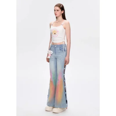 13DE MARZO Island Style Metallic Tank White - Image 4