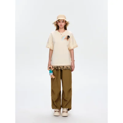 13DE MARZO Surfing Bear T-Shirt White - Image 3