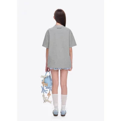 13DE MARZO Elephant Bear Printed T-Shirt Grey - Image 5