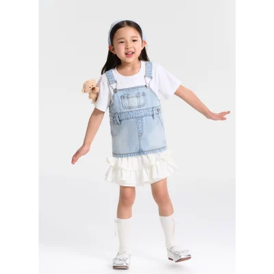13DE MARZO BabyBear Printing Overall T-shirt Blue - Image 4