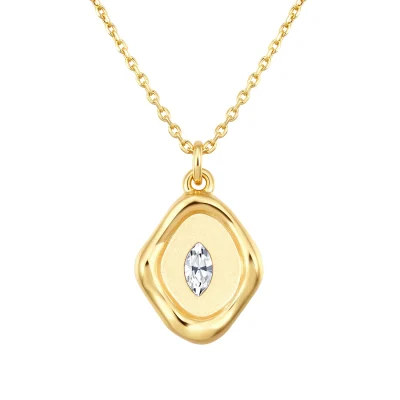 abyb Charming Stamp Necklace Gold