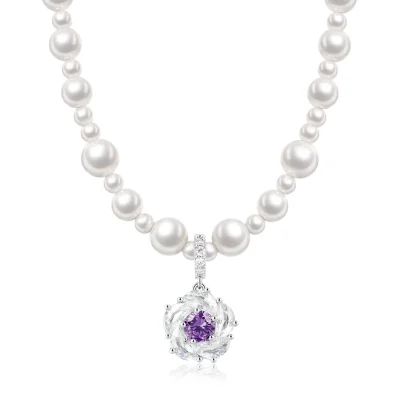 abyb Charming Floral on Perfection Necklace Purple
