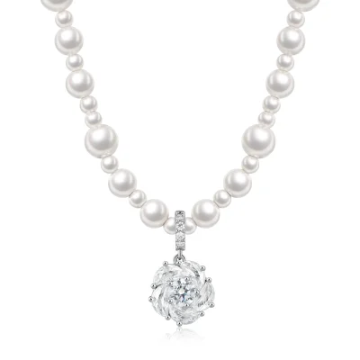 abyb Charming Floral on Perfection Necklace White