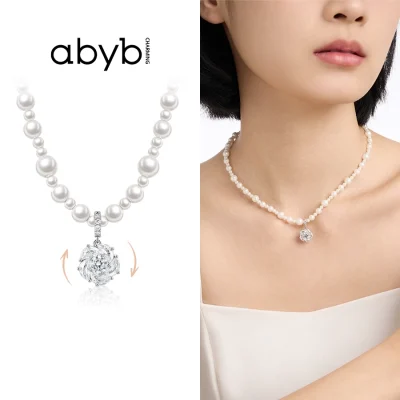 abyb Charming Floral on Perfection Necklace White