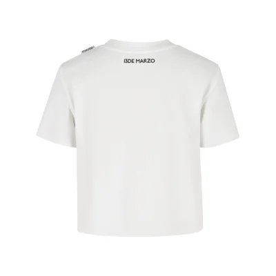 13DE MARZO Doozoo 3-D Bear Cropped Top White - Image 5