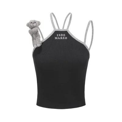 13DE MARZO Magnetic Plush Tank Black