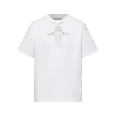 13DE MARZO Angel Devil Hollow Out T-Shirt White