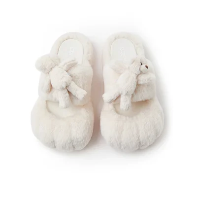 13DE MARZO Bear Paw Slipper White - Image 4