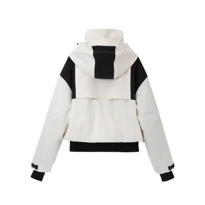 REVAN City Vibe Cropped Parka Down Jacket White - Image 5