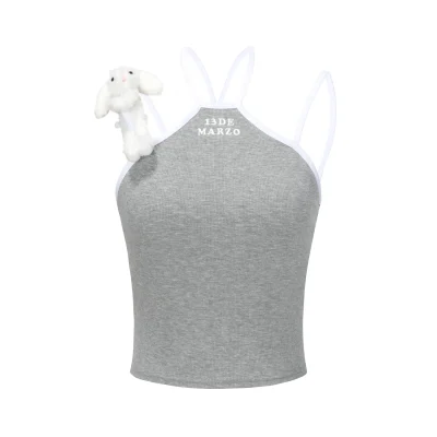 13DE MARZO Magnetic Plush Tank Grey