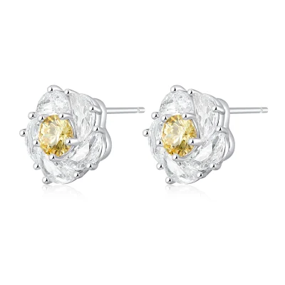 abyb Charming Blossom & Full Moon Earring Gold - Image 3