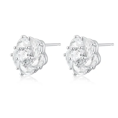 abyb Charming Blossom & Full Moon Earring White - Image 3