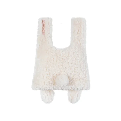 13DE MARZO Doozoo Fuzzy Handbag White - Image 5