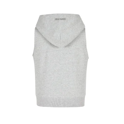 13DE MARZO Doozoo Printed Hooded Vest Grey - Image 6