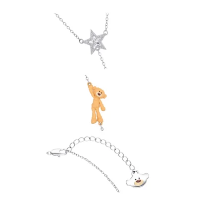 13DE MARZO Bear Reaching Star Necklace - Image 4