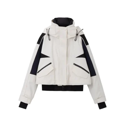 REVAN City Vibe Cropped Parka Down Jacket White