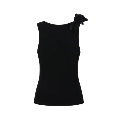 13DE MARZO Strap Knit Slim-Fit Vest Black - Image 5