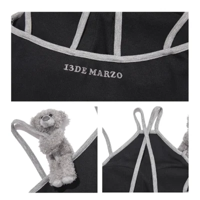 13DE MARZO Magnetic Plush Tank Black - Image 7