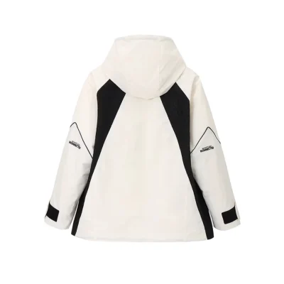 REVAN Classic Black & White Color-Block Down Jacket - Image 5