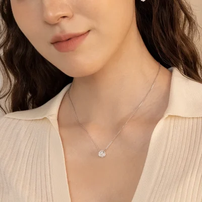 abyb Charming La Rose Necklace Silver