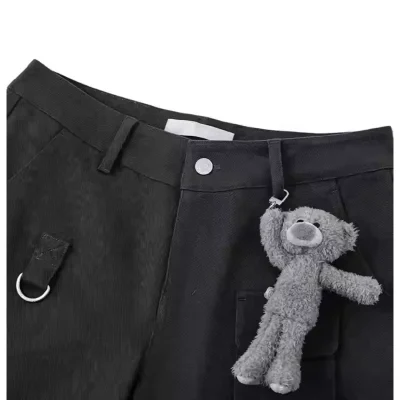 13DE MARZO Doozoo Capri Pants Dark Grey - Image 6