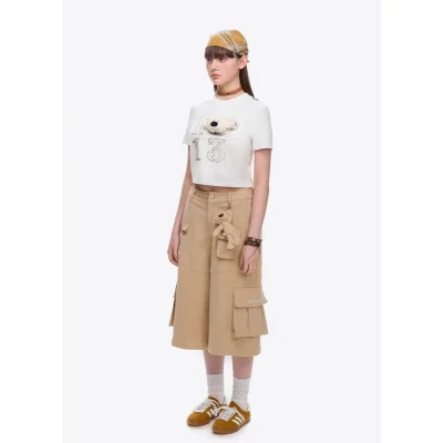 13DE MARZO Doozoo Capri Pants Almond - Image 4
