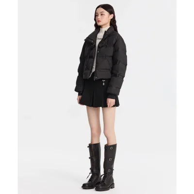 REVAN New Oriental Crop Down Parka Black - Image 4