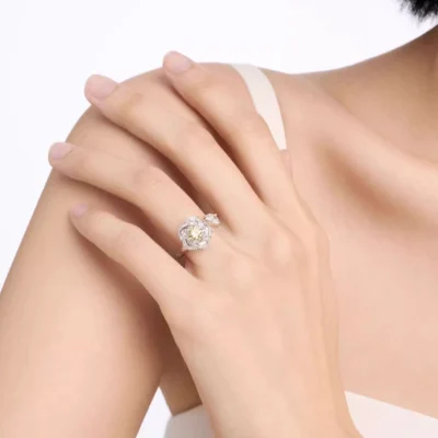 abyb Charming Blossom & Spin Ring White - Image 3
