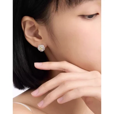 abyb Charming Blossom & Full Moon Earring White - Image 4