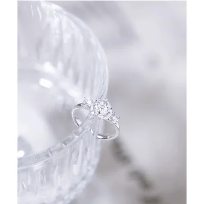 abyb Charming Camellia Poem Ring Silver - Image 4