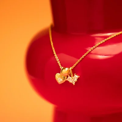 abyb Charming Heart's Devotion Necklace Gold - Image 3