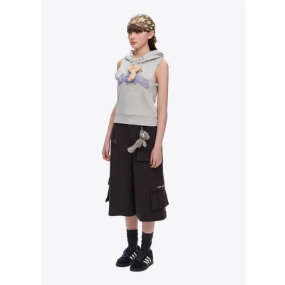 13DE MARZO Doozoo Capri Pants Dark Grey - Image 3