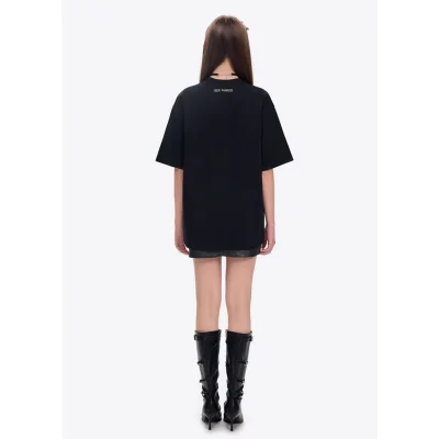 13DE MARZO Angel Devil Hollow Out T-Shirt Black - Image 5
