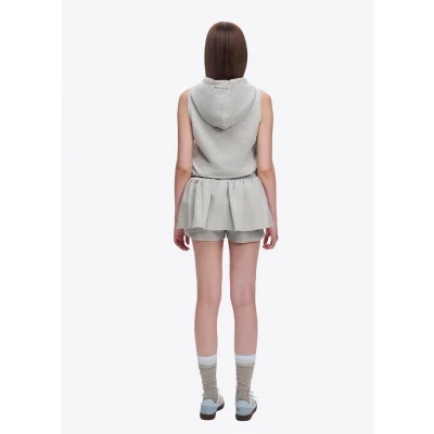 13DE MARZO Doozoo Printed Hooded Vest Grey - Image 5