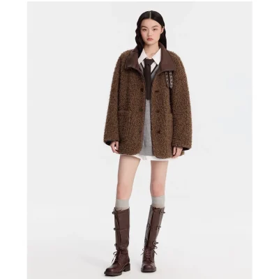 REVAN Coffee Brown Reversible Coat - Image 3