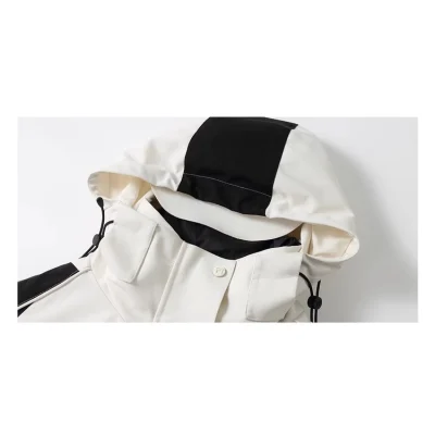 REVAN City Vibe Cropped Parka Down Jacket White - Image 9