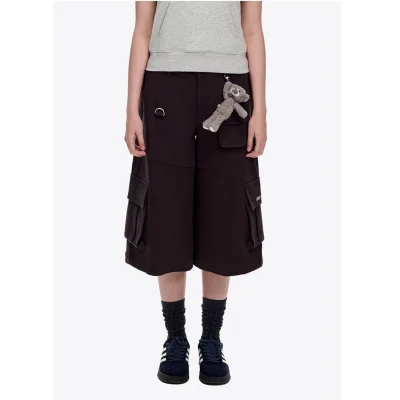13DE MARZO Doozoo Capri Pants Dark Grey