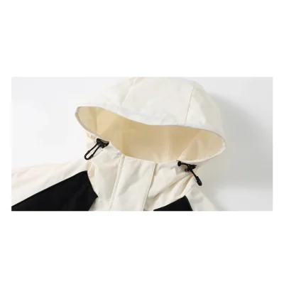 REVAN Classic Black & White Color-Block Down Jacket - Image 6
