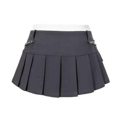 13DE MARZO Chains Multi-Pocket Skort Dark Grey - Image 5