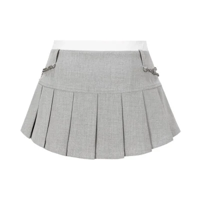 13DE MARZO Chains Multi-Pocket Skort Grey - Image 6
